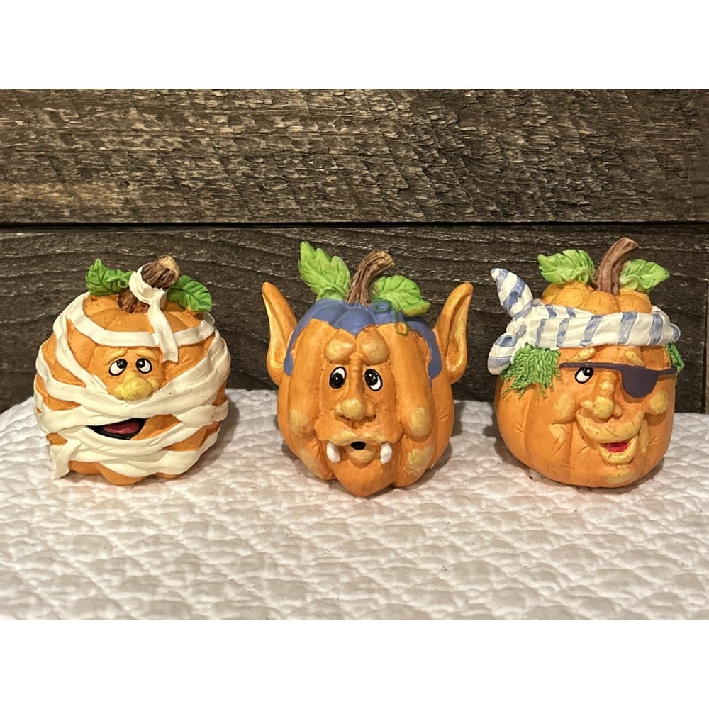 VTG HALLOWEEN PUMPKIN LOT Of 3 1997 "By Shining Bright"